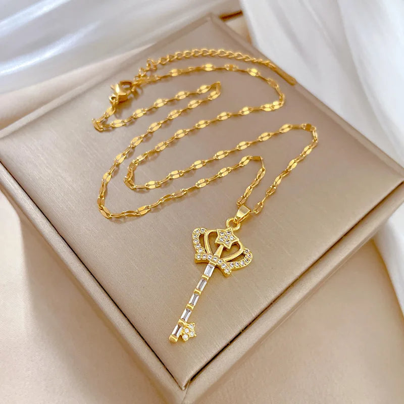 Crown Key Necklace