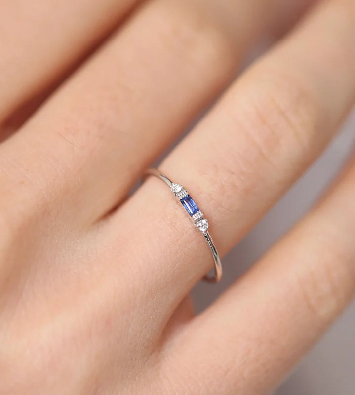 Sterling Silver Emerald Ring