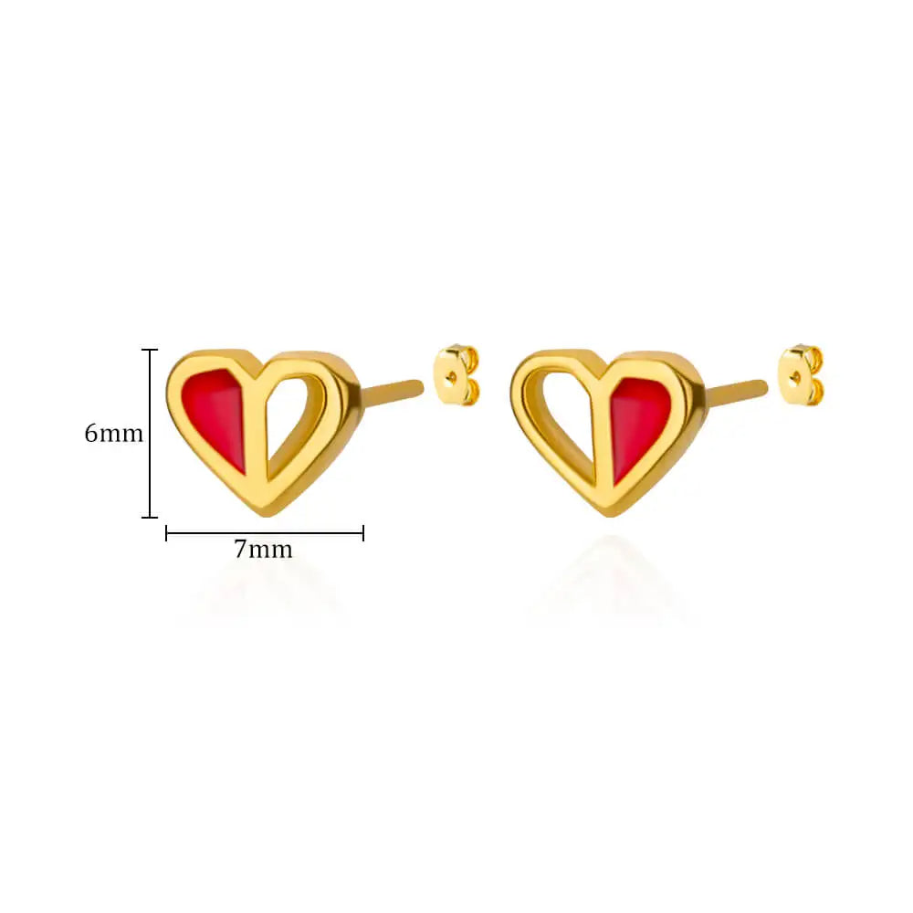 Tiny Heart Earrings