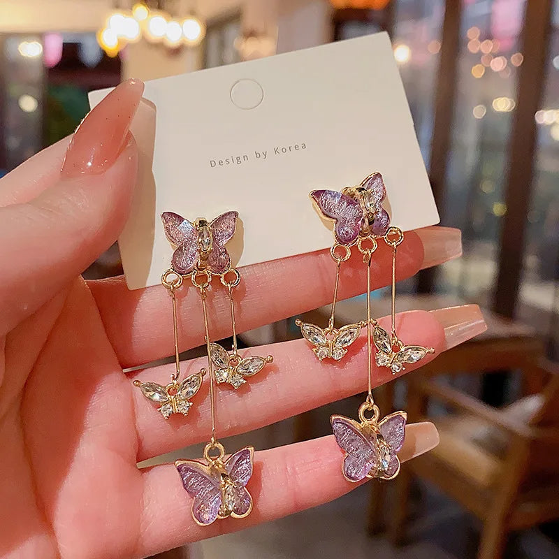 Butterfly Tassel Earrings