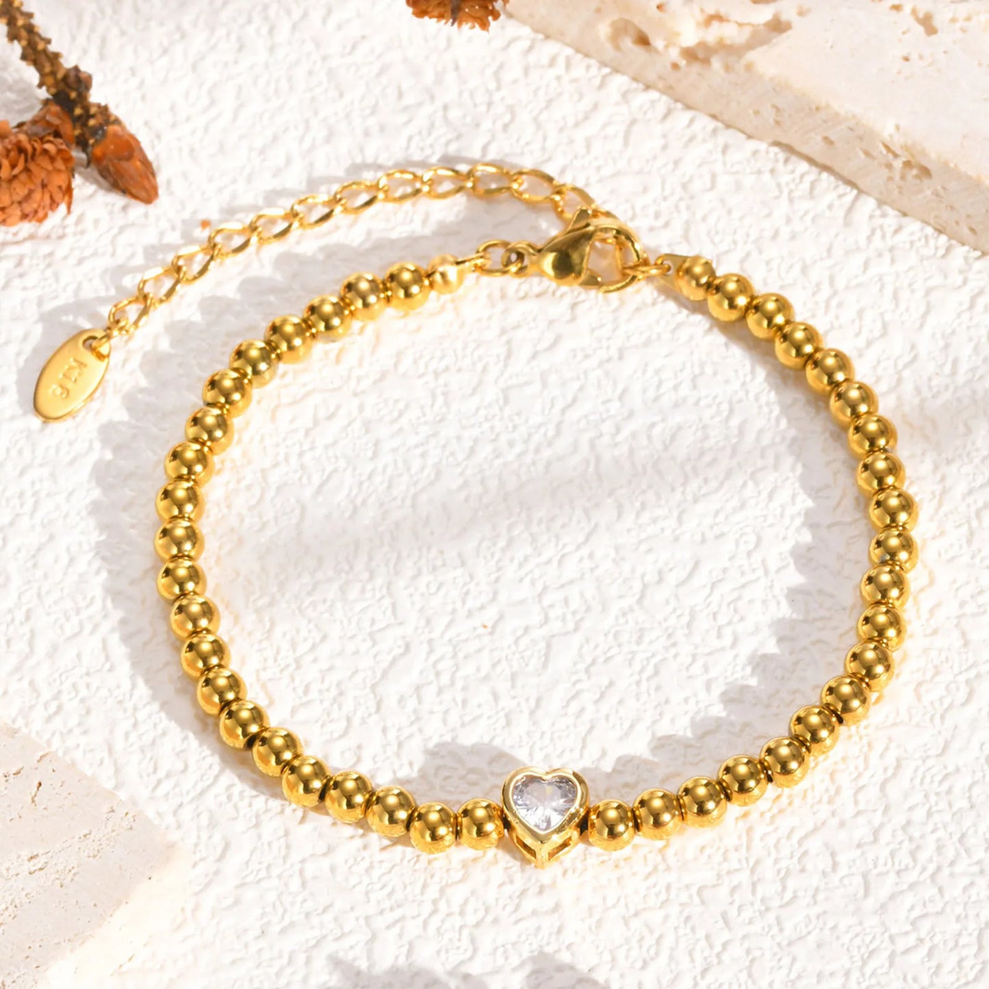 Beaded Heart Bracelet