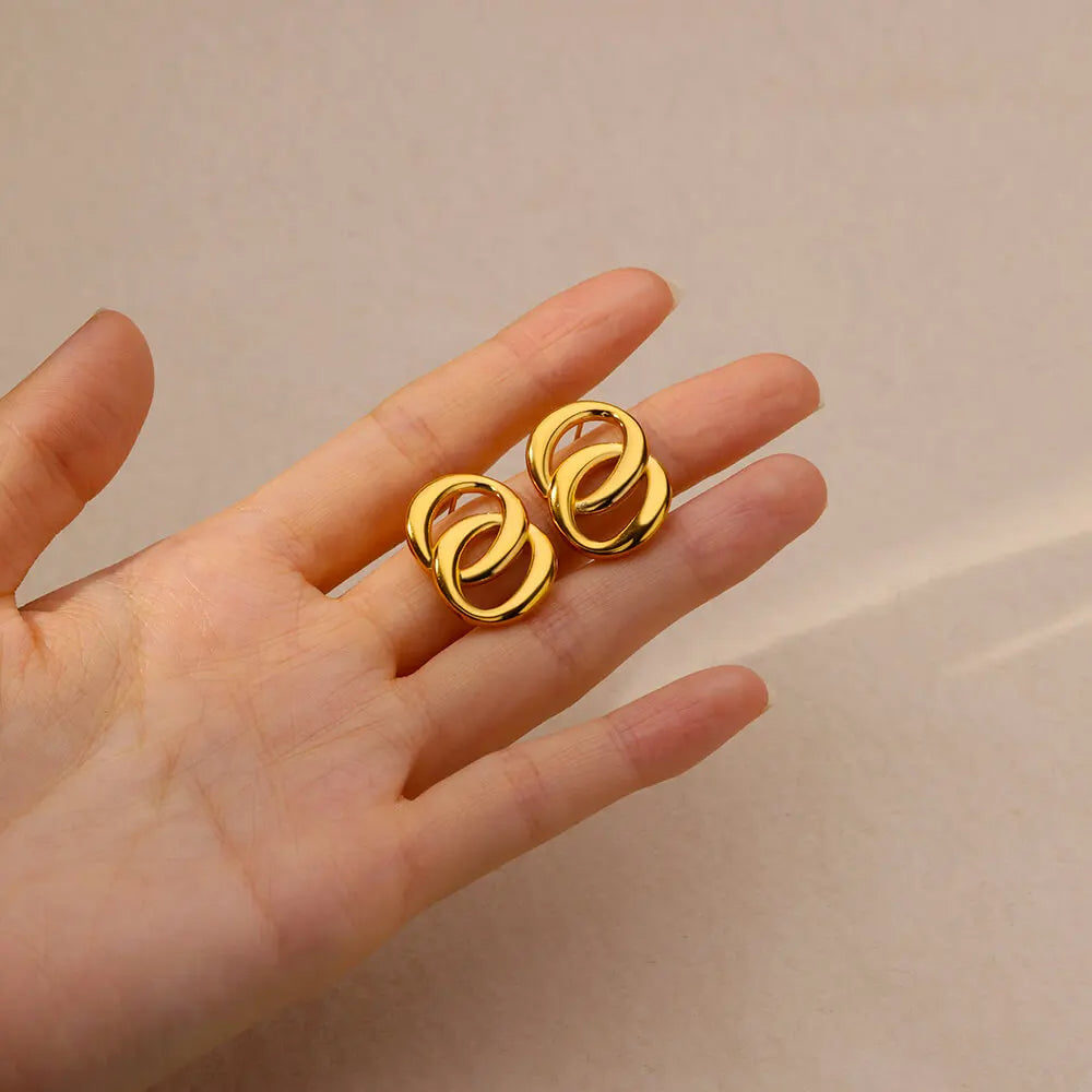 Interlocking Stud Earrings
