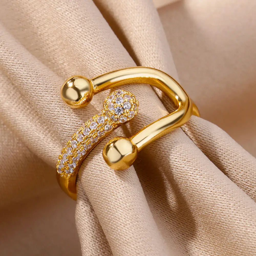 Zircon Double Ball Ring