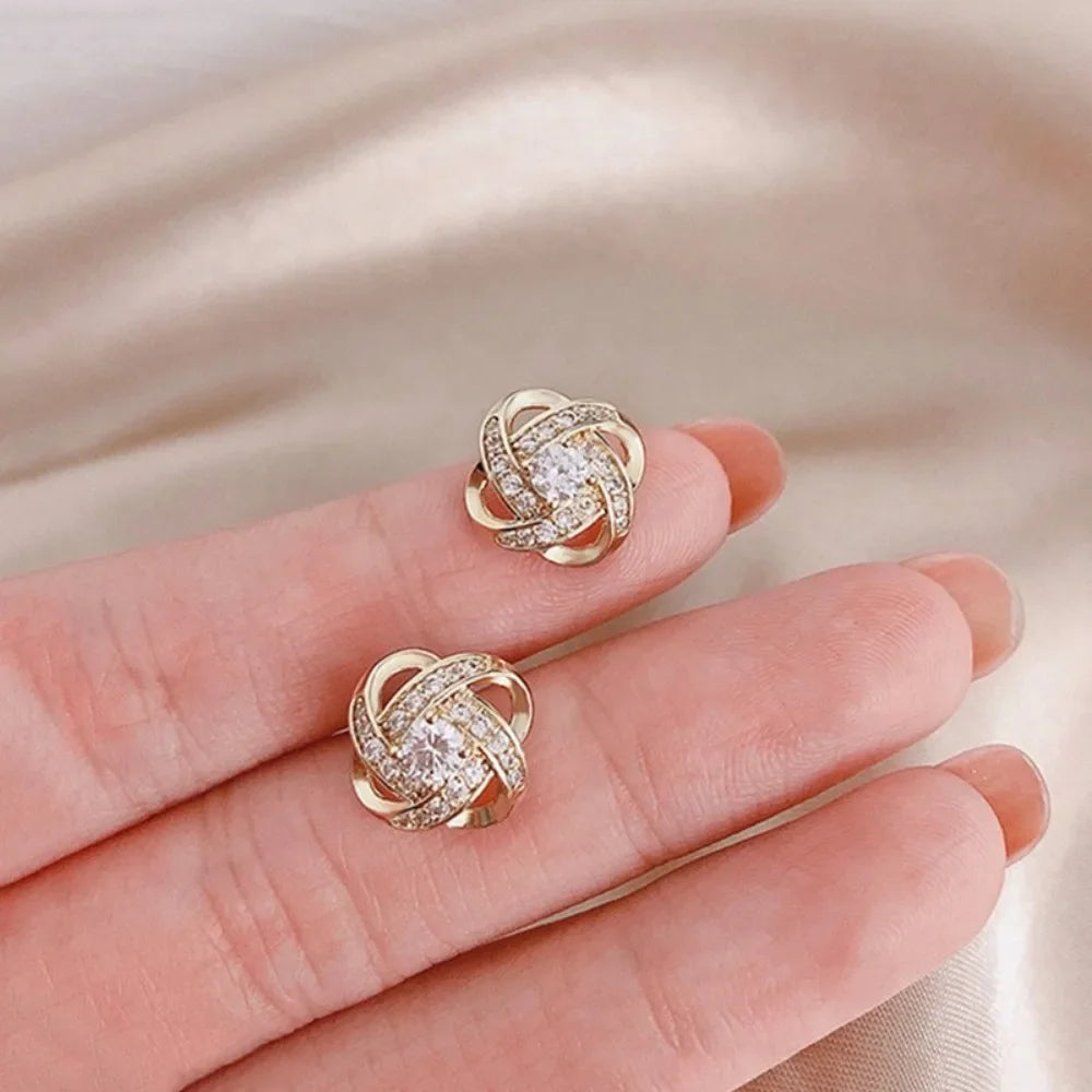 Geometric Crystal Earrings