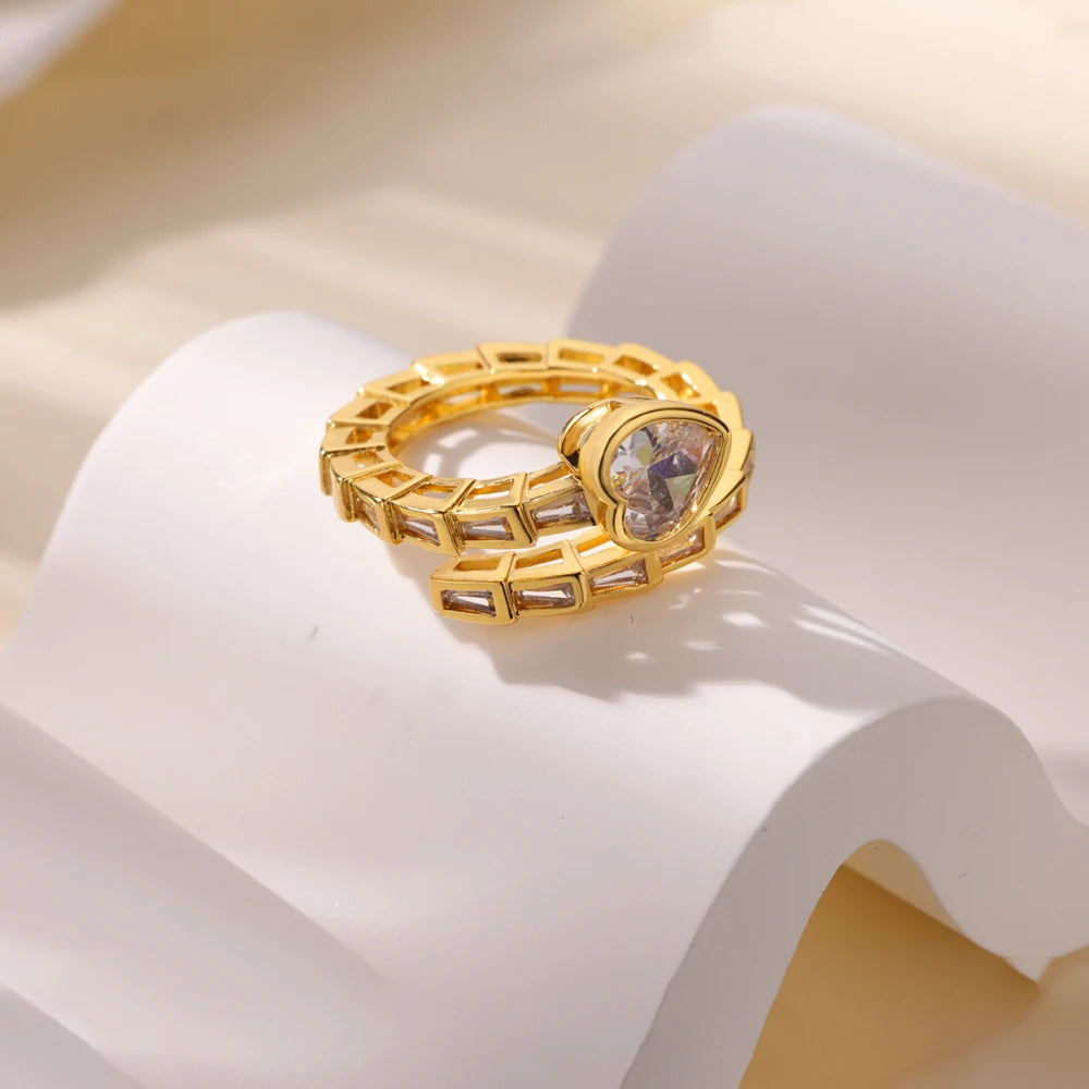 Zircon Heart Ring