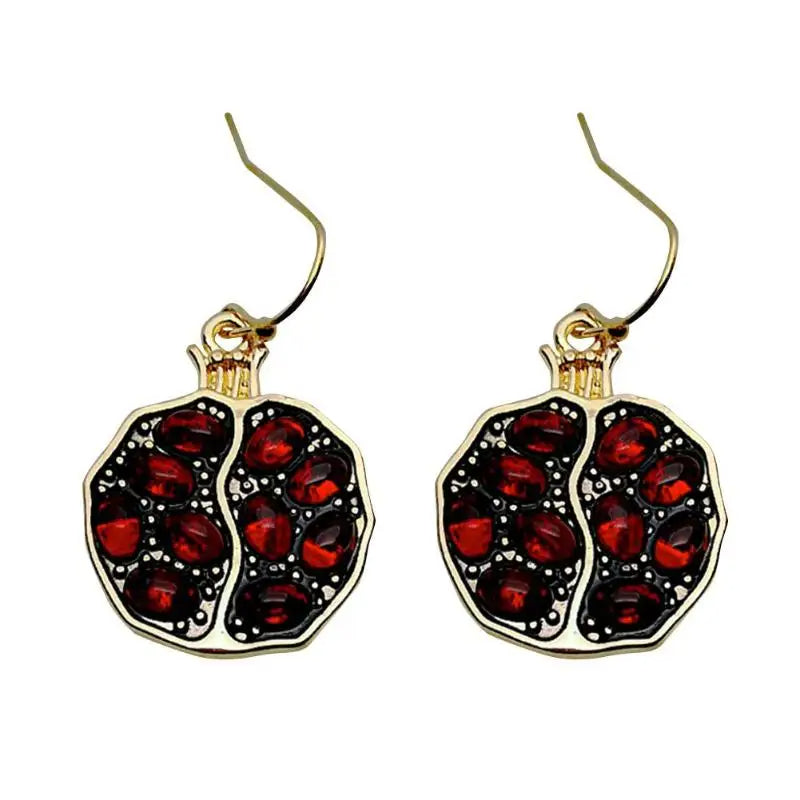 Pomegranate Drop Earrings
