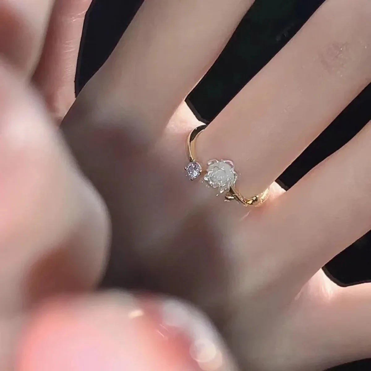 Zircon Flower Ring