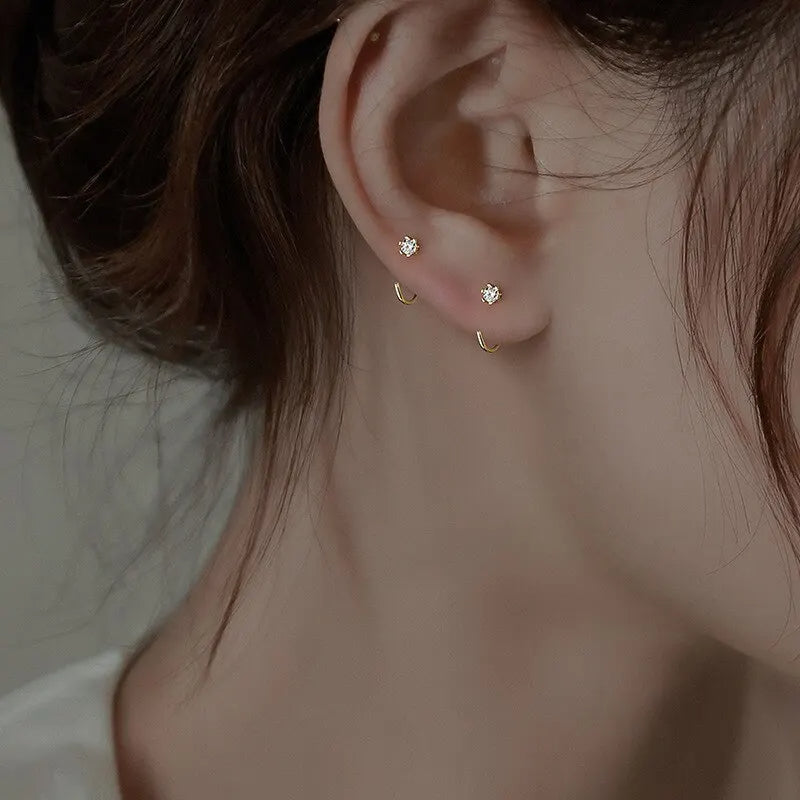 Round Hoop Earrings