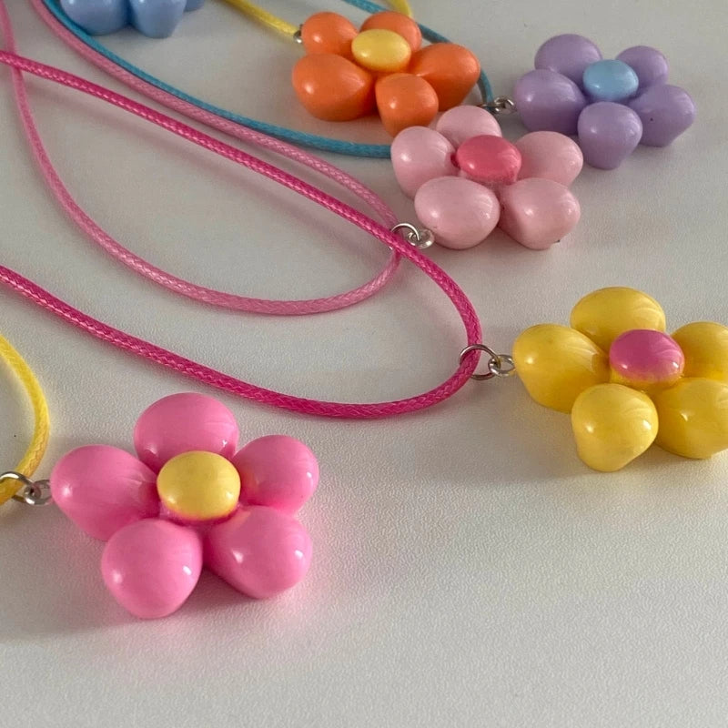Colorful Flower Necklace