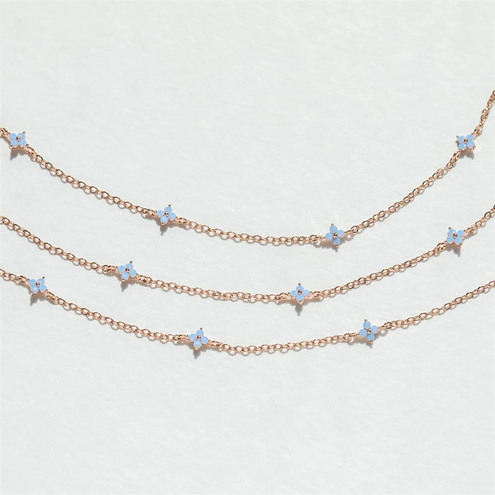 Crystal Clover Choker Necklace