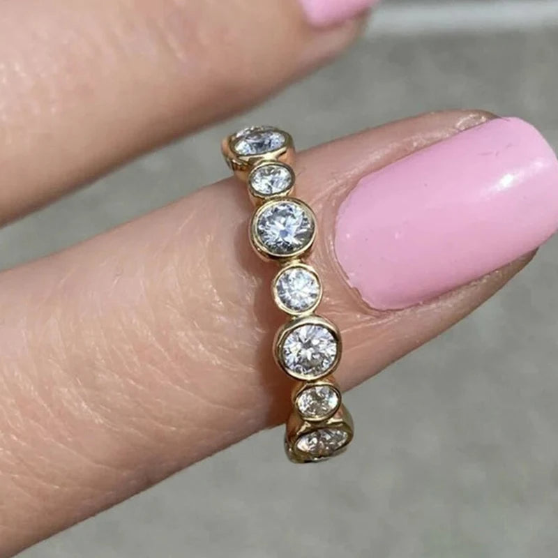 Round Cubic Zirconia Ring