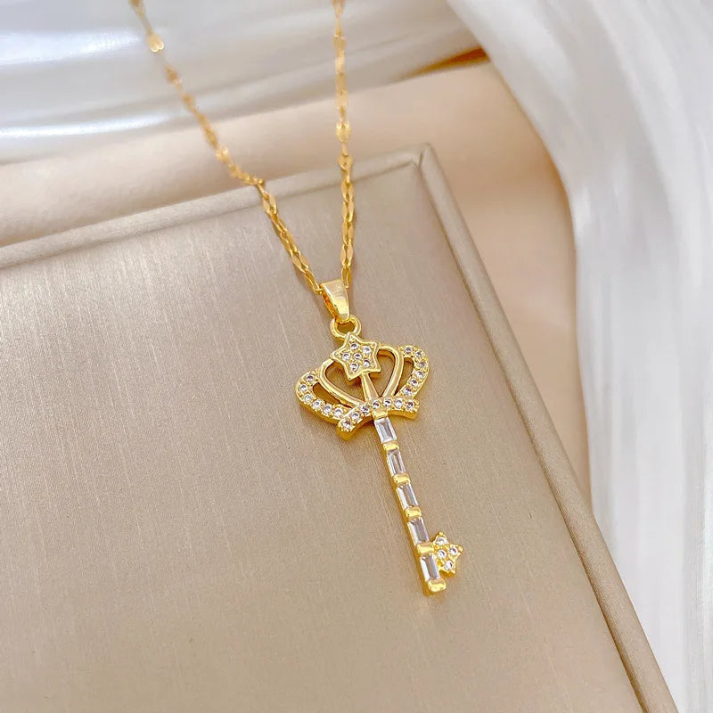 Crown Key Necklace