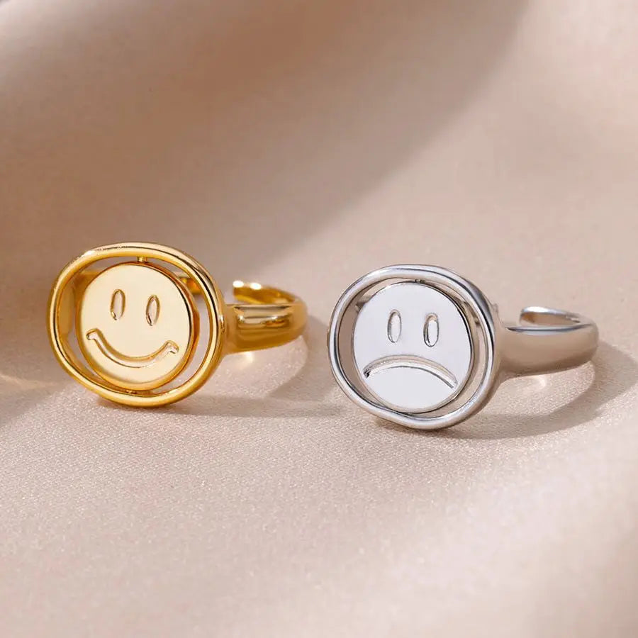 Smiley Face Spinner Ring