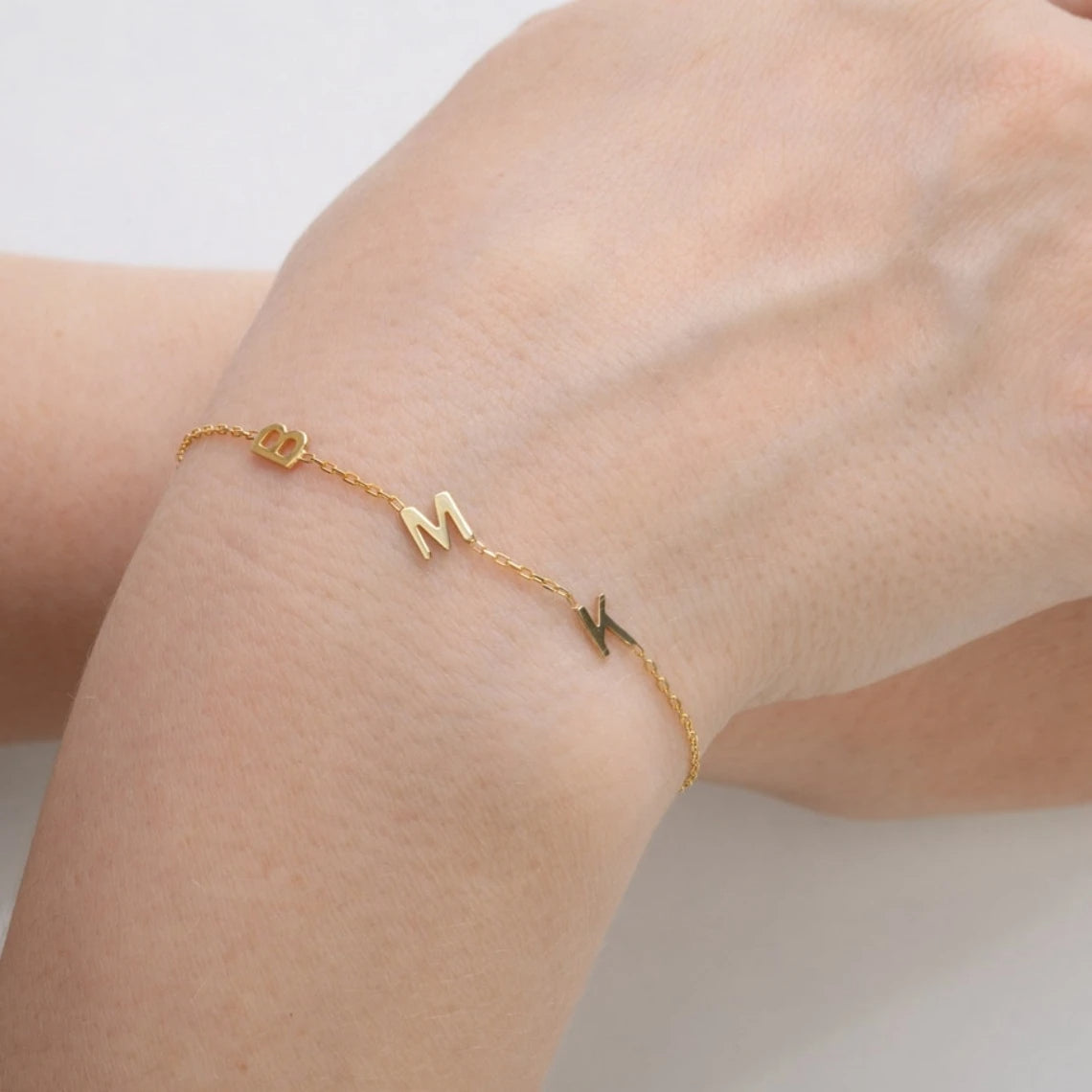 Custom Heart Name Bracelet