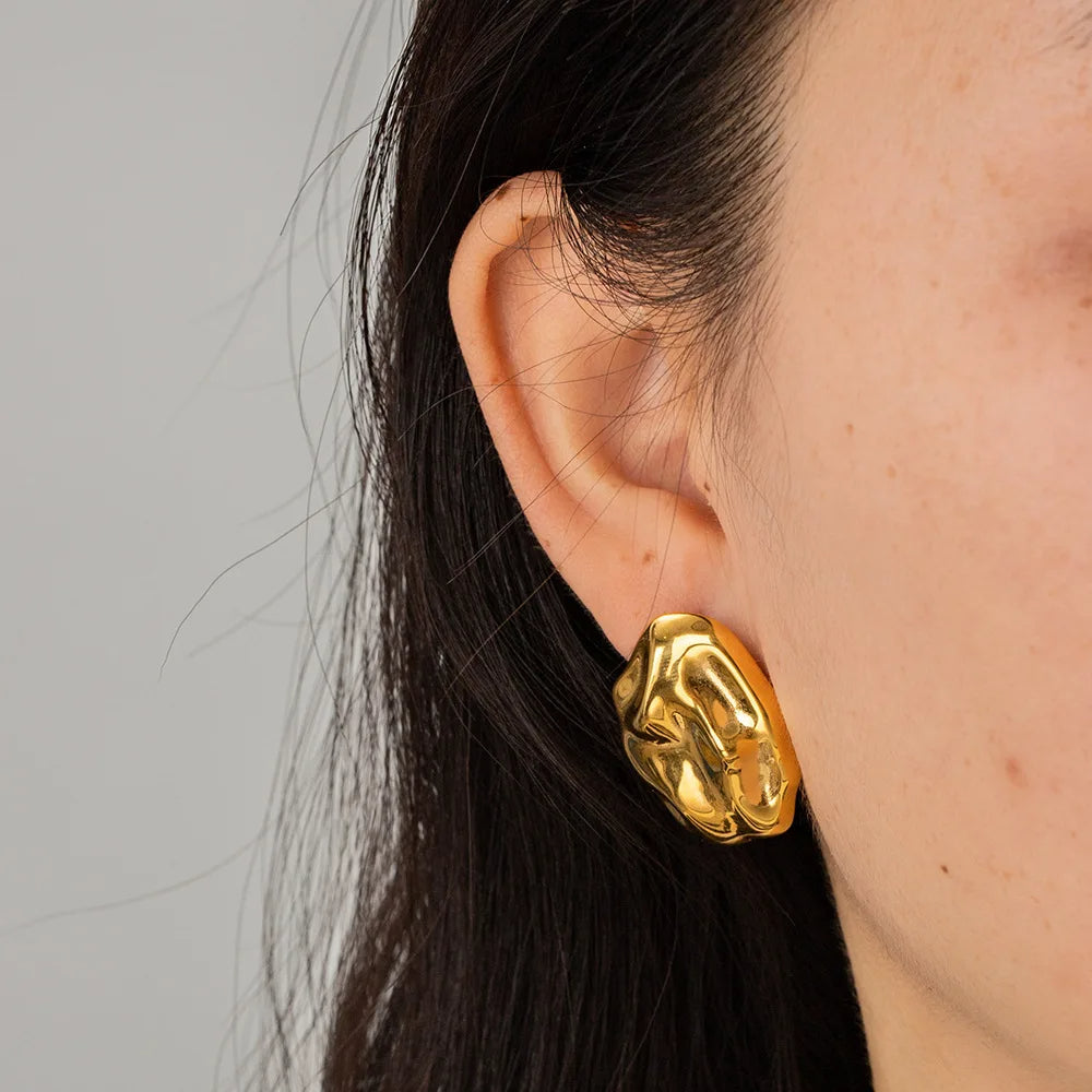 Chunky Hammered Earrings