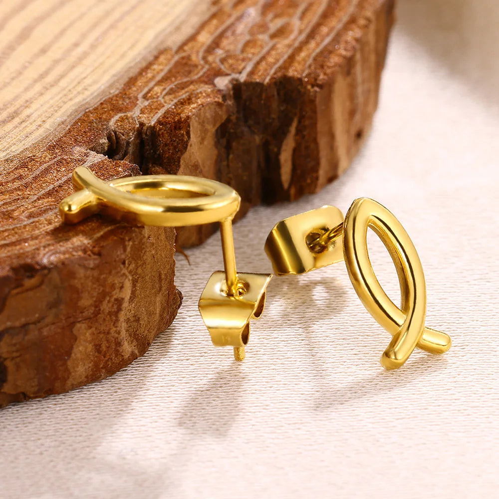 Fish Shaped Stud Earrings