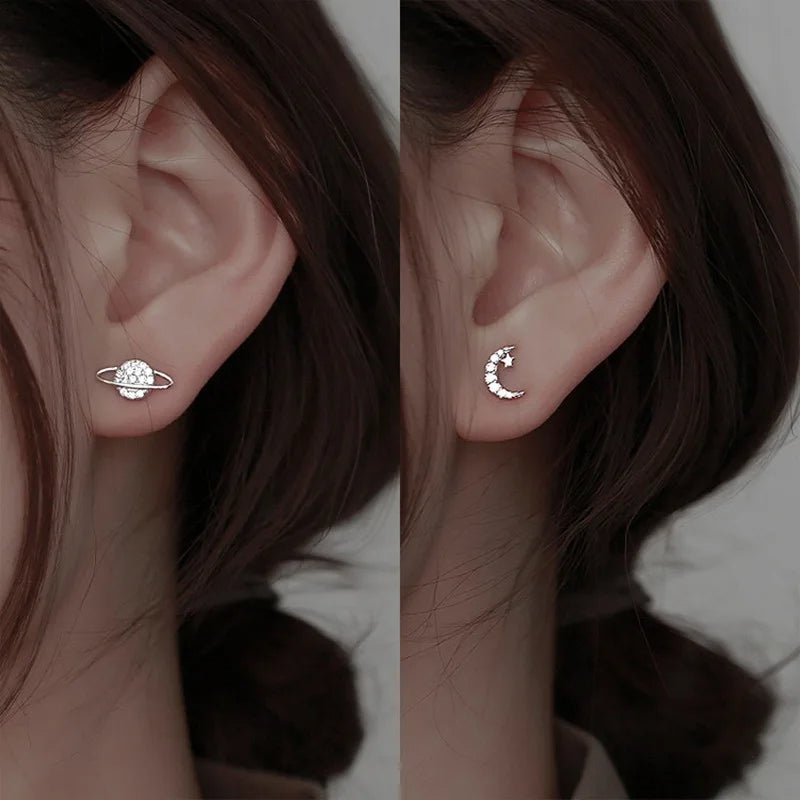 Moon & Planet Earrings
