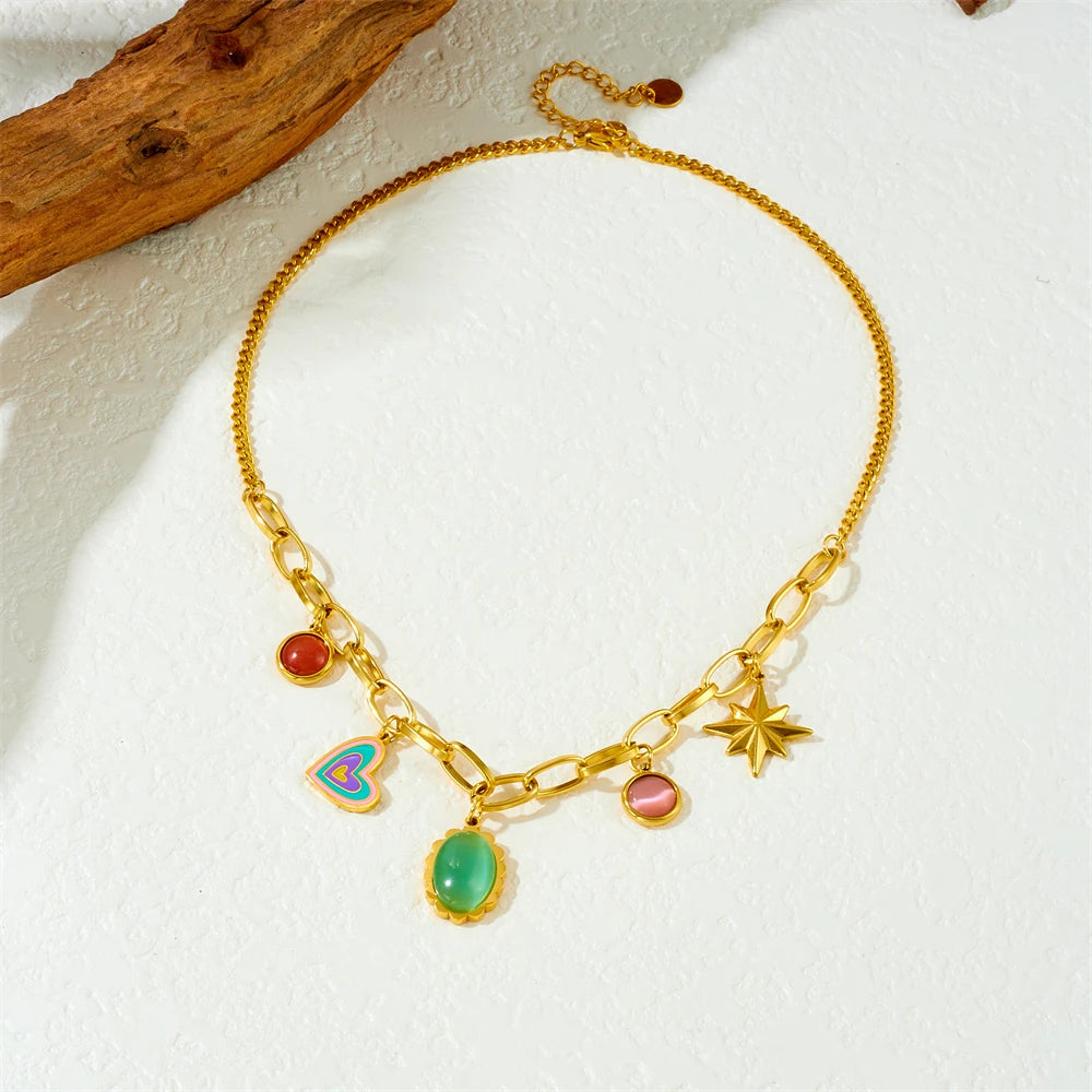 Stone Charms Necklace