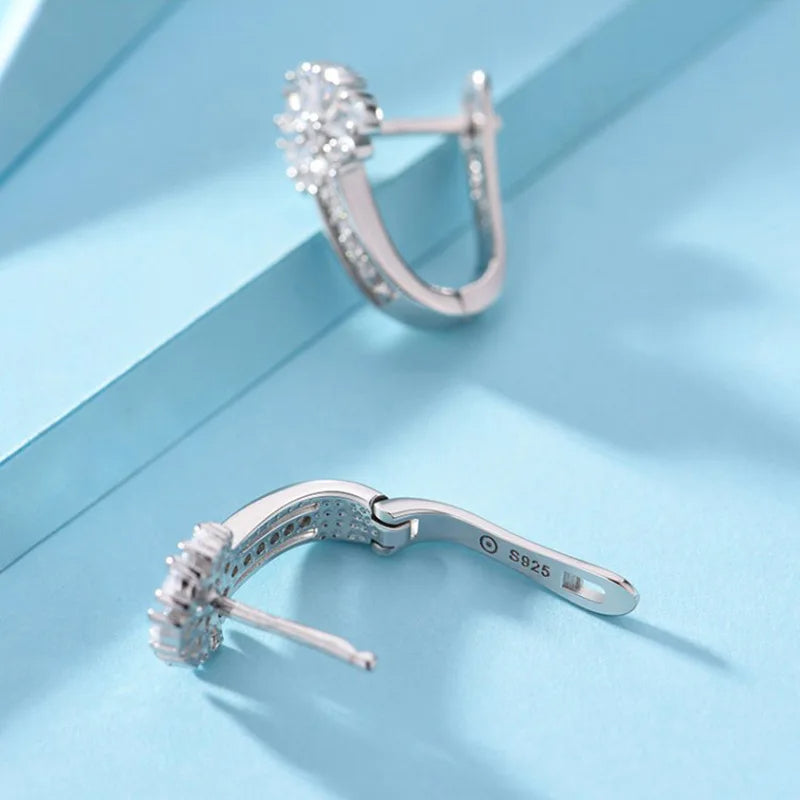Crystal Flower Earrings