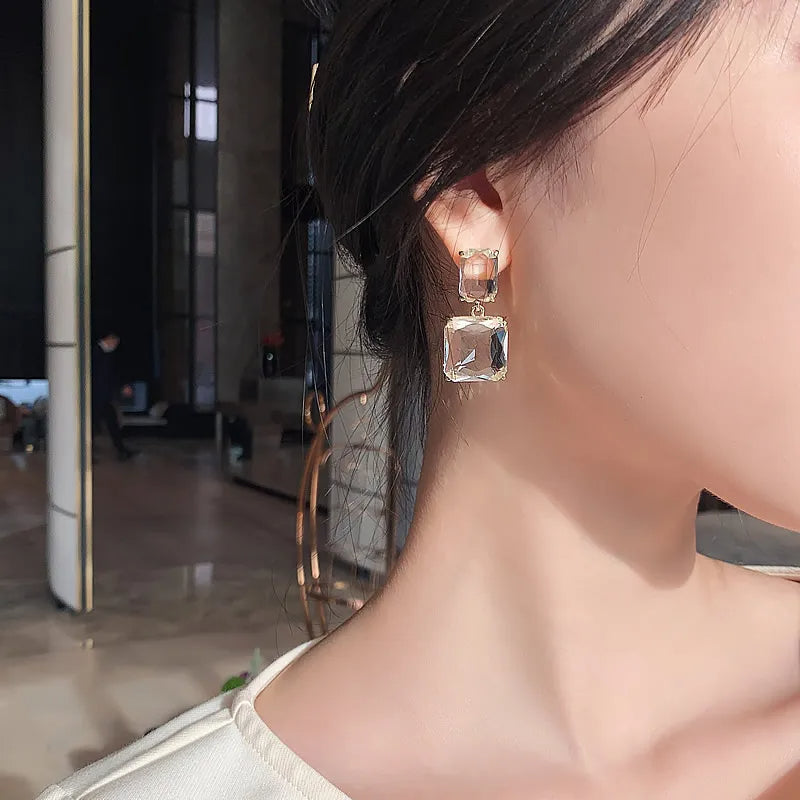 Transparent Glass Earrings
