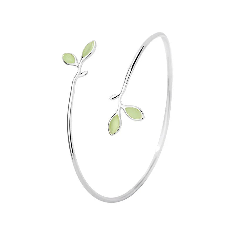 Opal Leaf Twigs Bracelet
