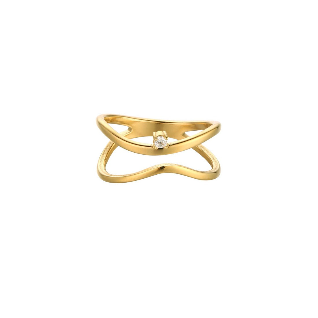 Dainty Solitaire Gold Ring