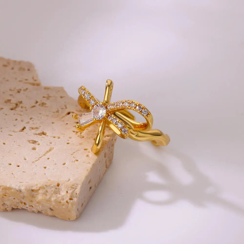 Zircon Bow Ring