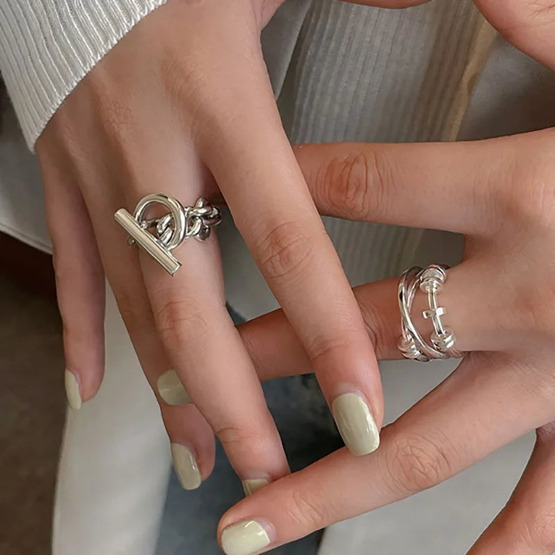 Sterling Silver Buckle Ring