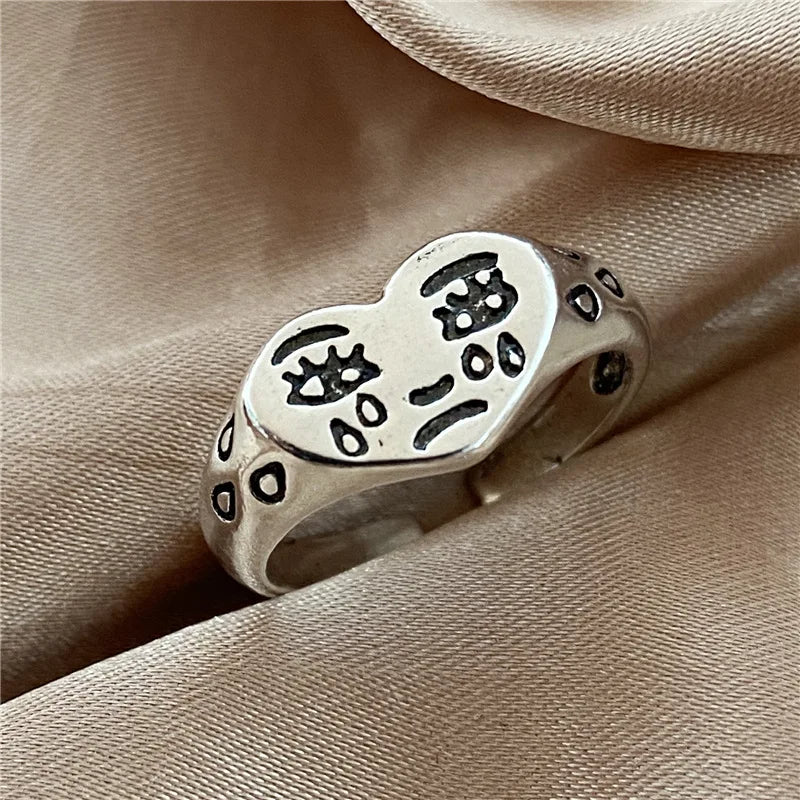 Crying Face Ring