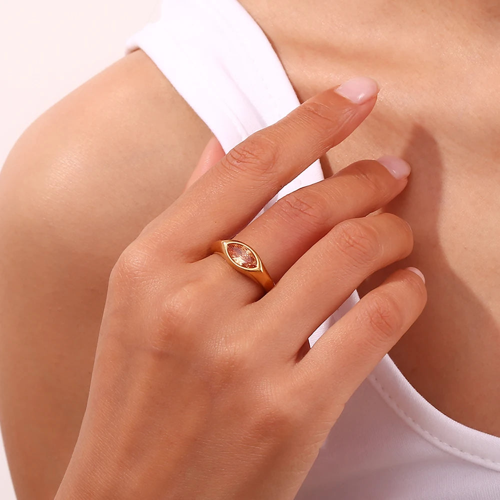 Horse Eye Signet Ring