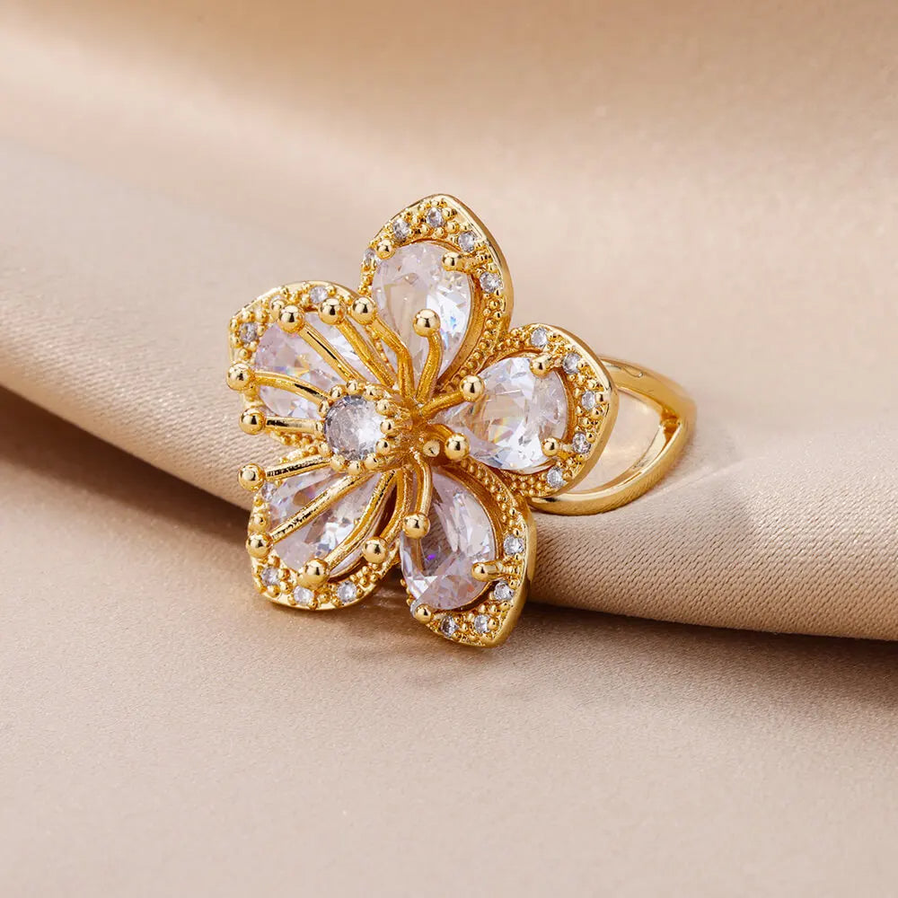 Zircon Floral Ring