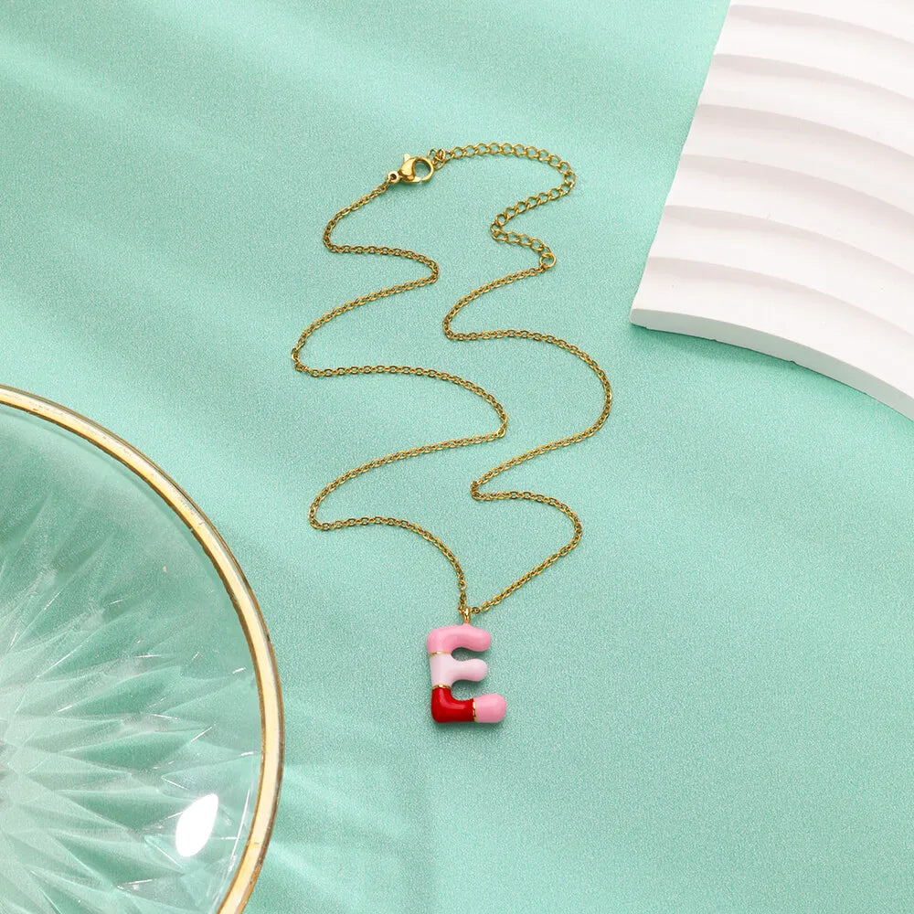 Colorful Initial Necklace
