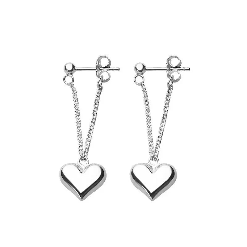 Geometric Heart Hoop Earrings