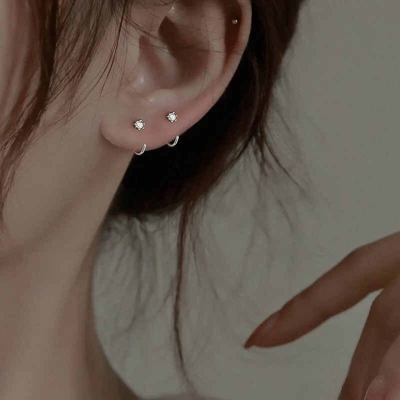 Round Hoop Earrings