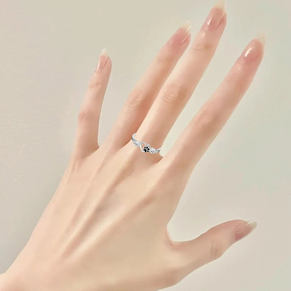 Angel Wings Pet Paw Ring