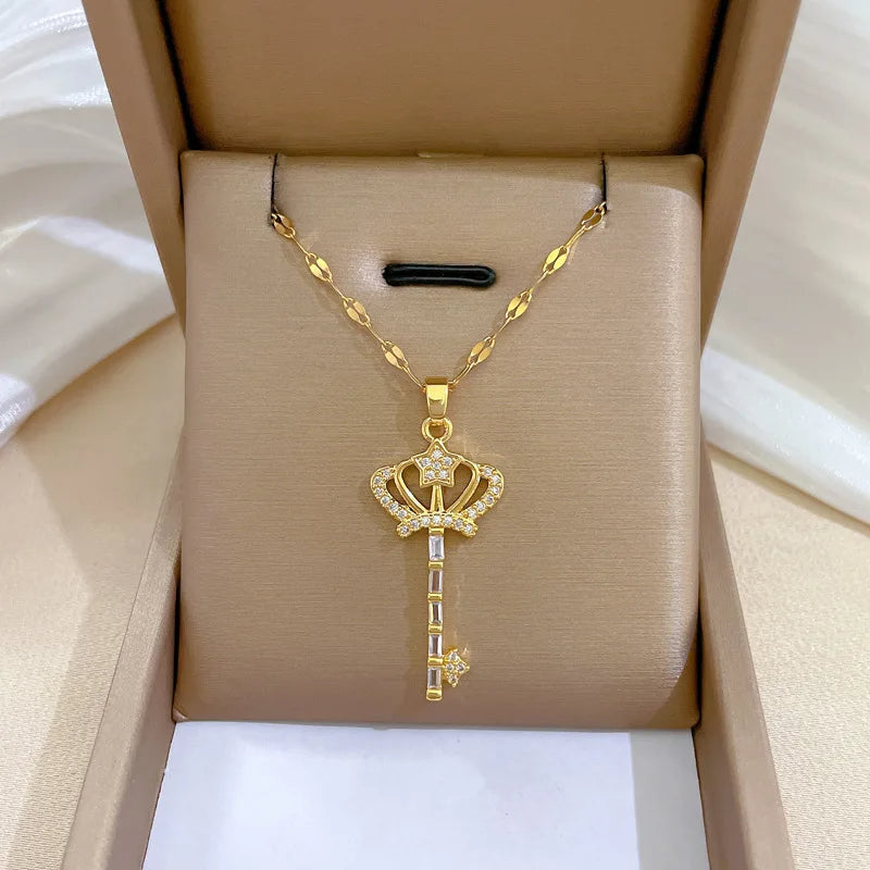 Crown Key Necklace