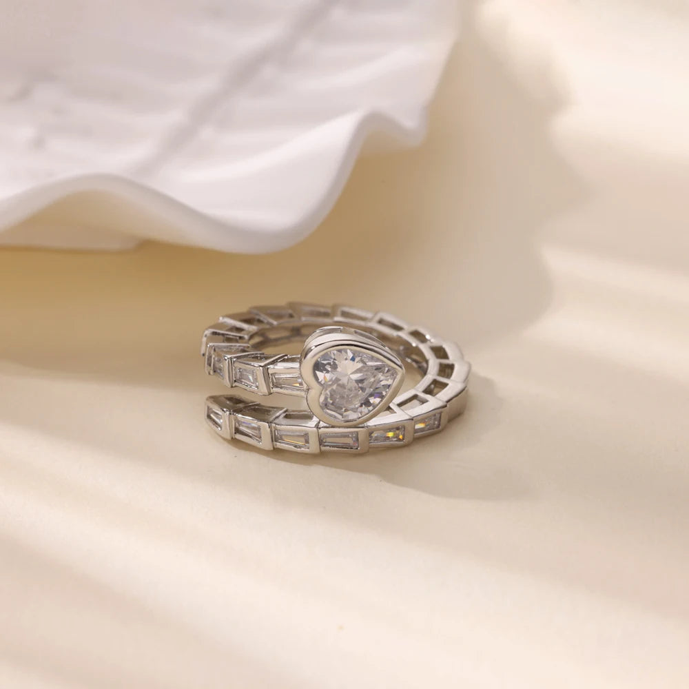 Zircon Heart Ring
