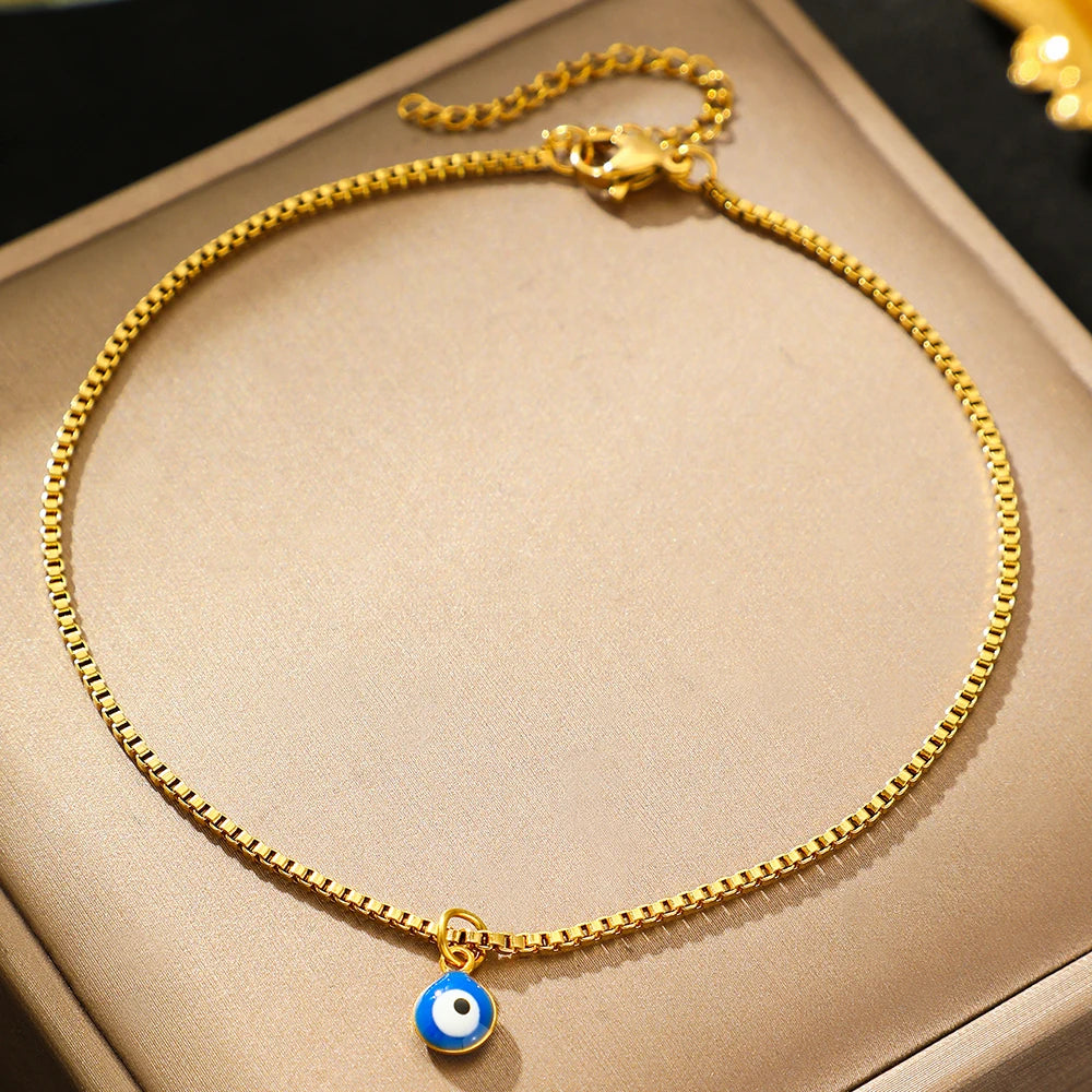 Blue Eye Ankle Bracelet