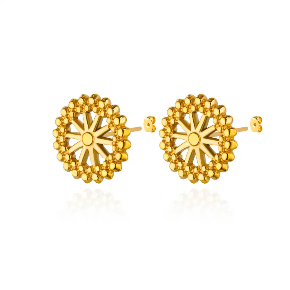 Flower Wheel Earrings