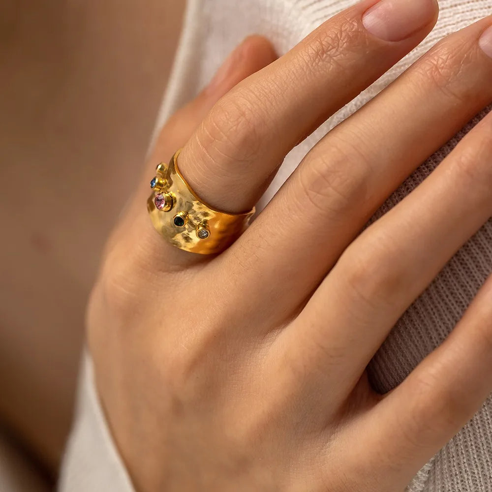 Irregular Crystal Ring