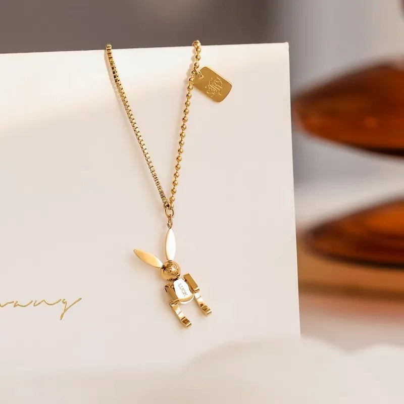 Block Rabbit Necklace