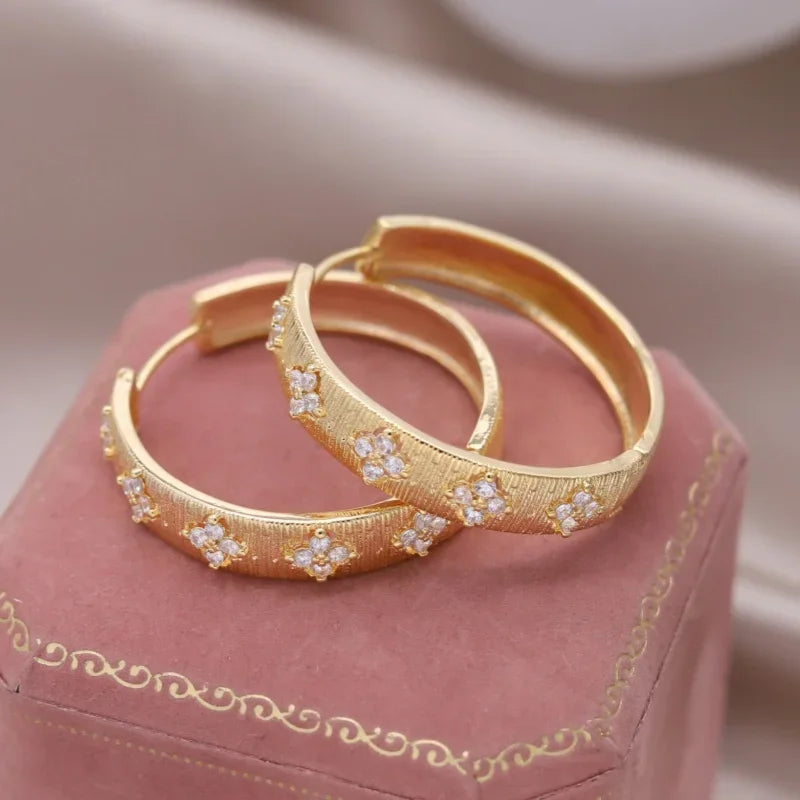 Zircon Flower Earrings