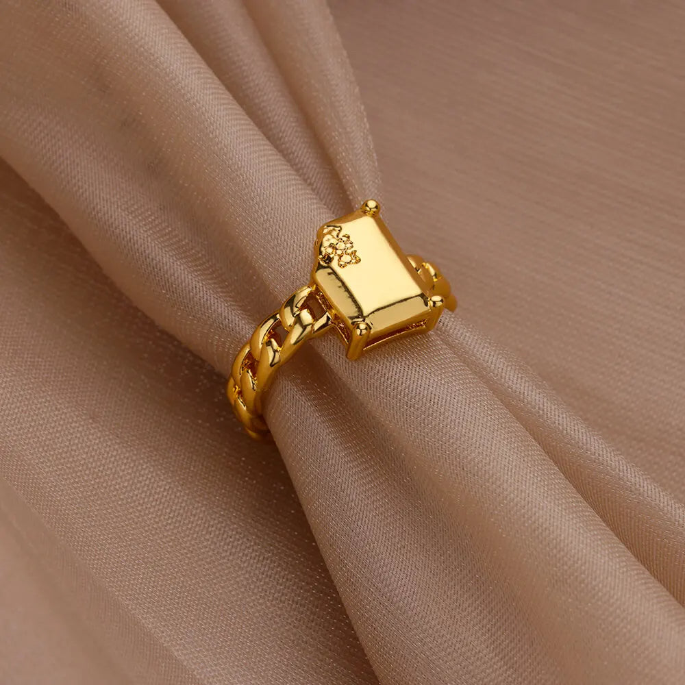 Zircon Square Ring