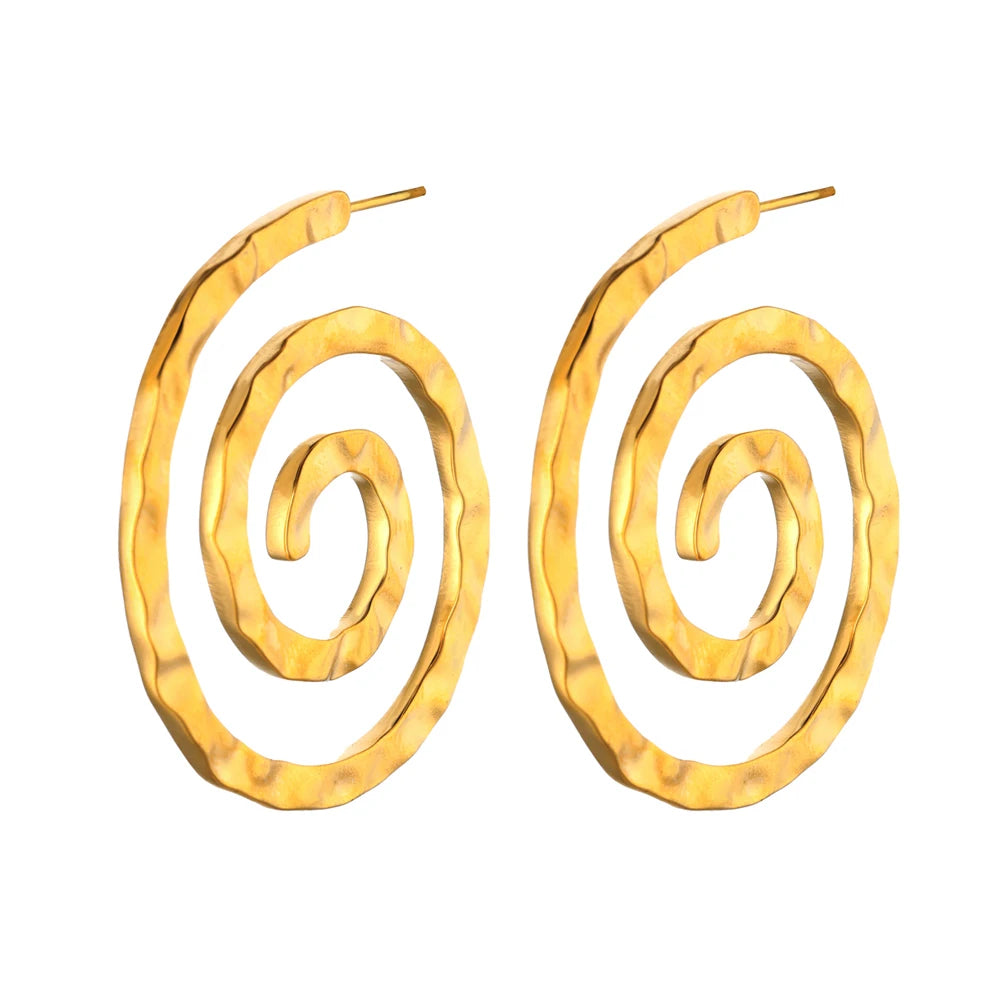 Irregular Spiral Earrings