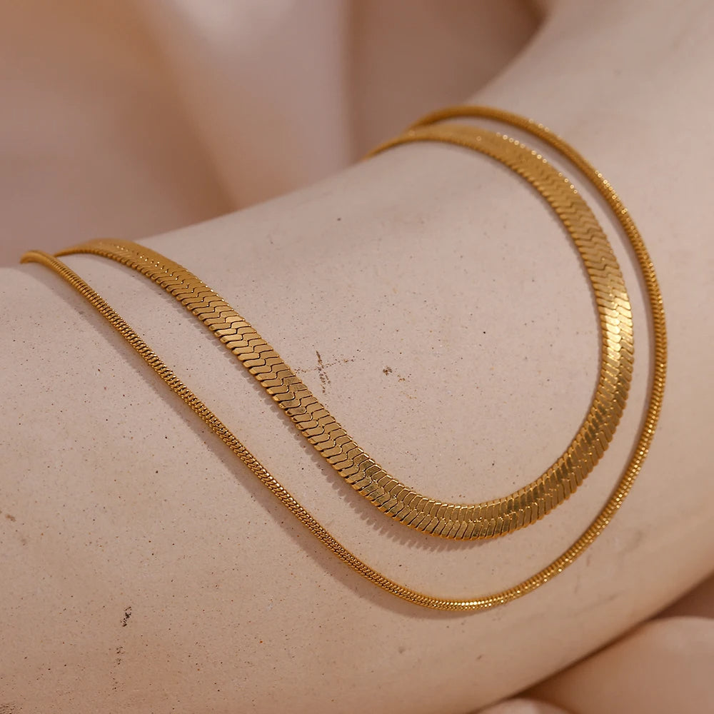 Gold Herringbone Bracelet