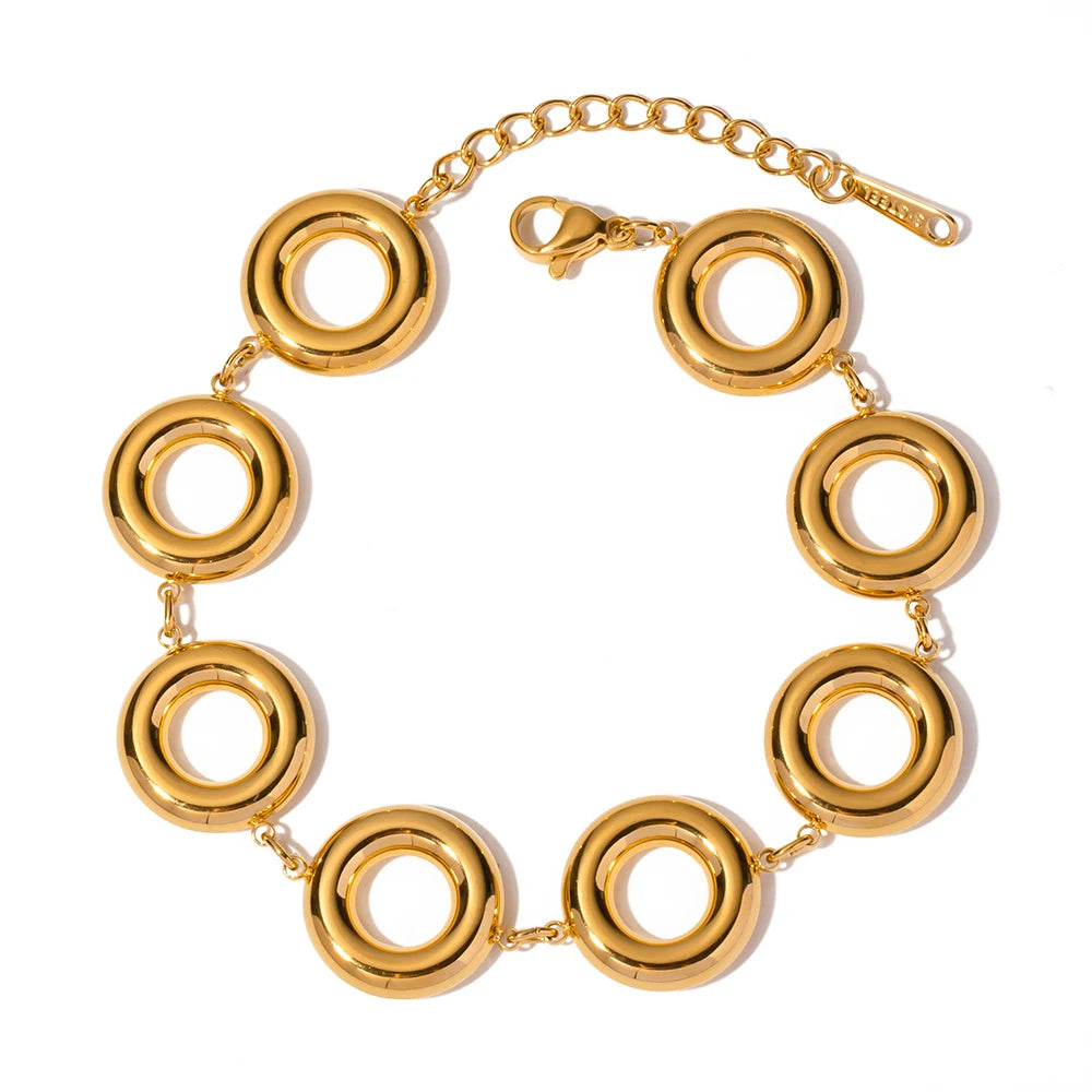 Gold Plated Circle Bracelet