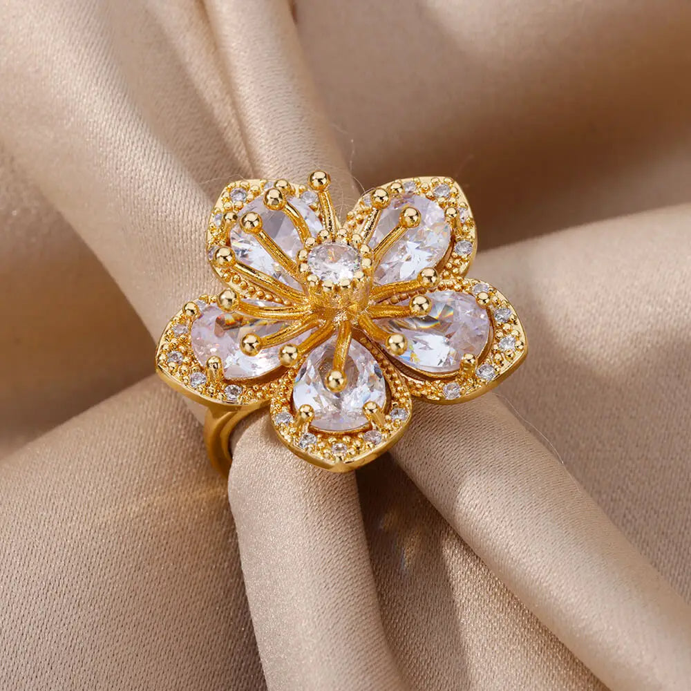 Zircon Floral Ring