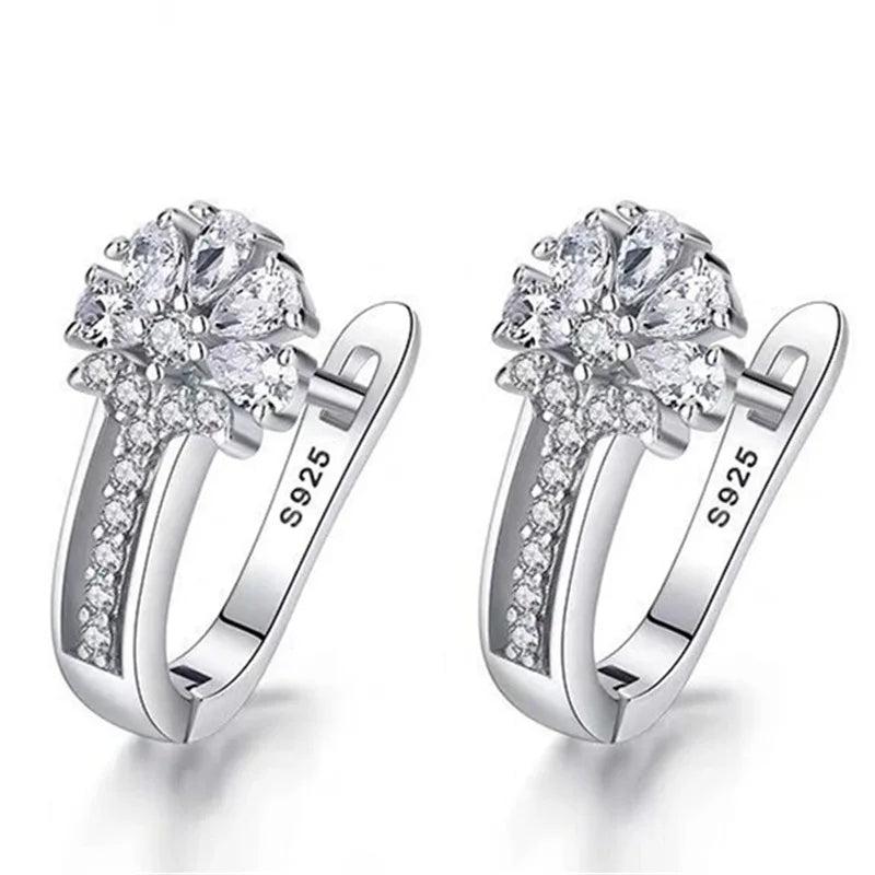Crystal Flower Earrings