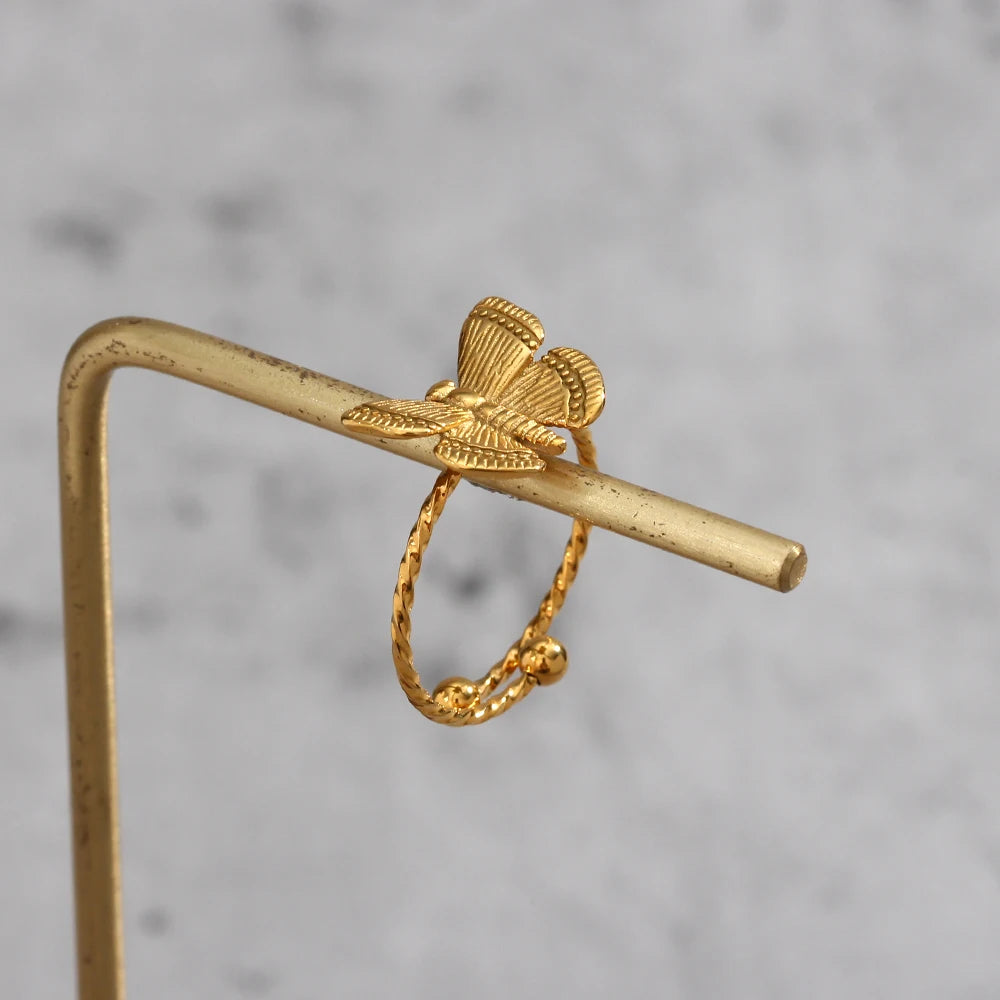 Gold Butterfly Ring