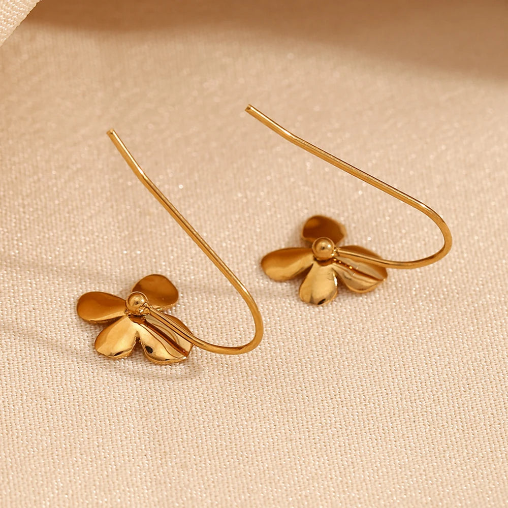 Gold Flower Earrings